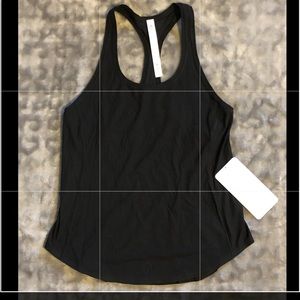 NWT Lululemon black Shine And Stride Tank sz 6